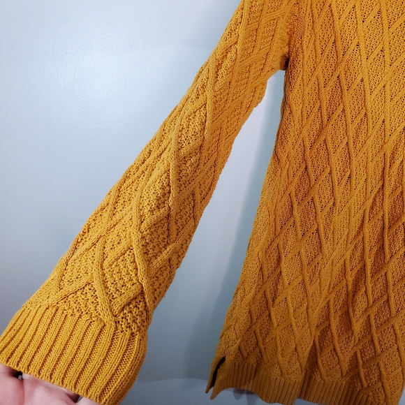 Jeanne Pierre Yellow Knit Sweater Dress M - Picture 4 of 12
